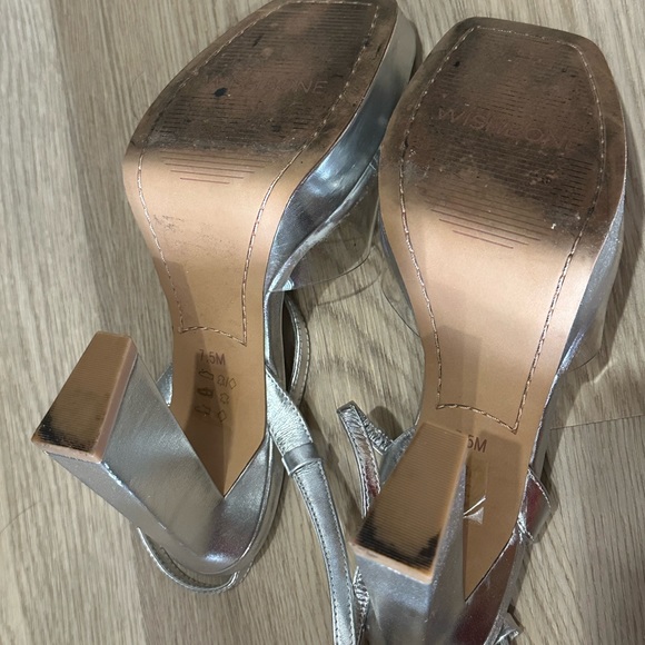 Wishbone Taylor 2 Heels - Silver / Clear - size 7.5 - Picture 8 of 11